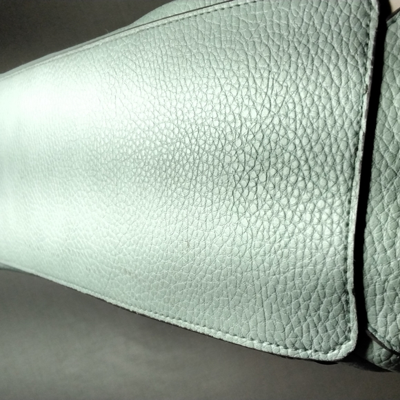 Jessica Simpson Scallop Detail Satchel Shoulder Bag Robin Egg Blue With Pockets - Picture 7 of 7